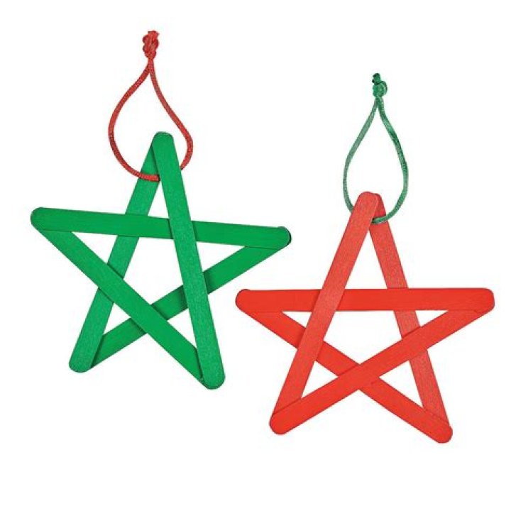Craft Stick Star Ornament Craft for Christmas
