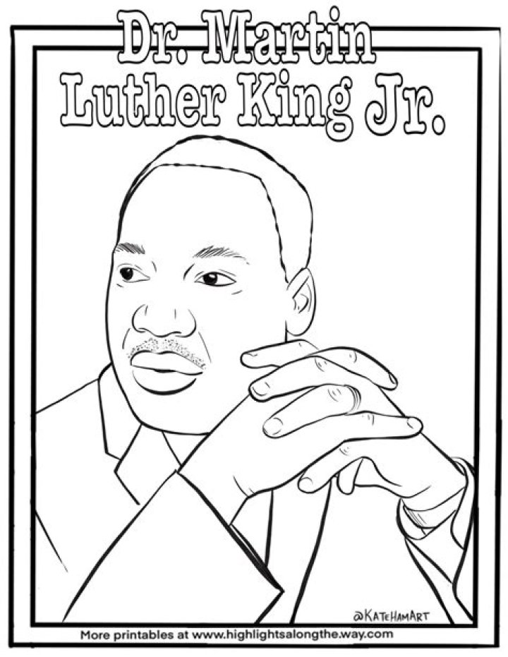 Martin Luther King, Jr. Coloring Page 1